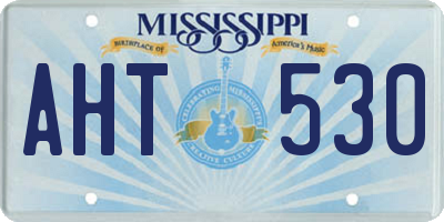 MS license plate AHT530