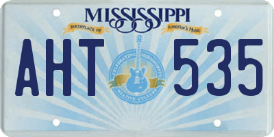 MS license plate AHT535