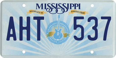 MS license plate AHT537