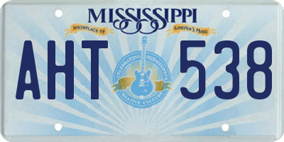 MS license plate AHT538