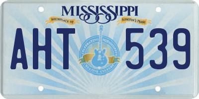 MS license plate AHT539