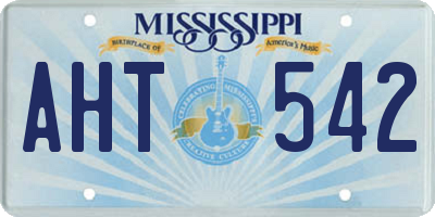 MS license plate AHT542
