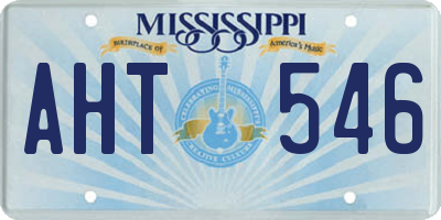 MS license plate AHT546