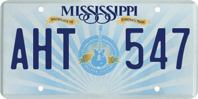 MS license plate AHT547