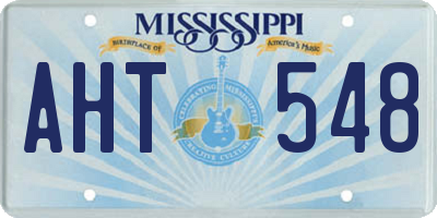 MS license plate AHT548