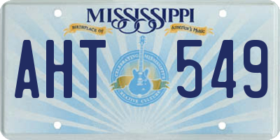 MS license plate AHT549
