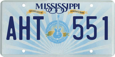 MS license plate AHT551