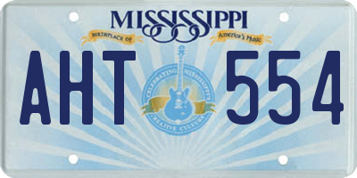 MS license plate AHT554