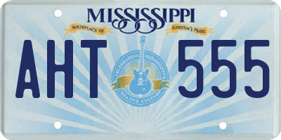 MS license plate AHT555