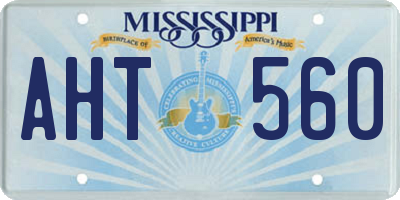 MS license plate AHT560