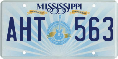 MS license plate AHT563