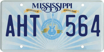 MS license plate AHT564
