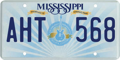 MS license plate AHT568