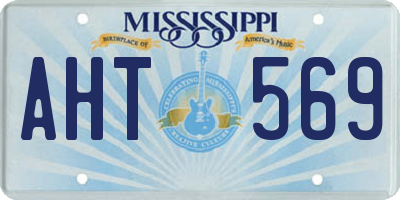 MS license plate AHT569