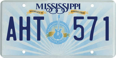 MS license plate AHT571