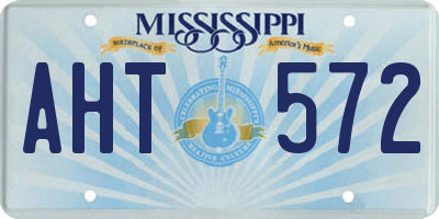 MS license plate AHT572