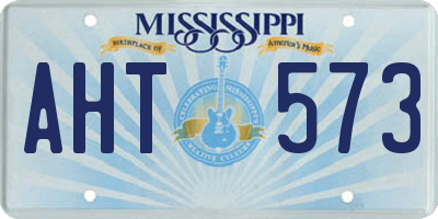 MS license plate AHT573