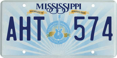 MS license plate AHT574