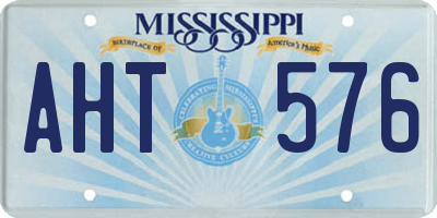 MS license plate AHT576