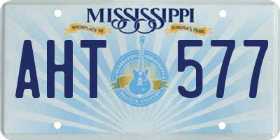 MS license plate AHT577