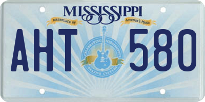 MS license plate AHT580