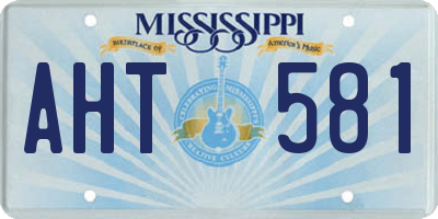 MS license plate AHT581