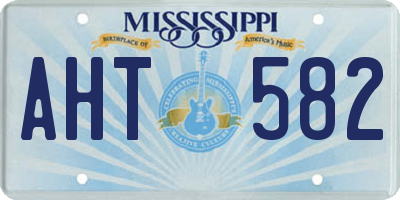 MS license plate AHT582