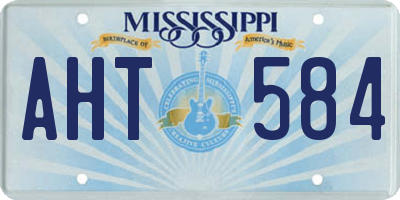 MS license plate AHT584