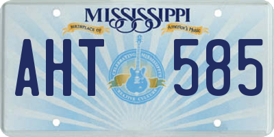 MS license plate AHT585