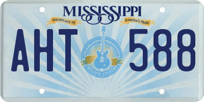 MS license plate AHT588