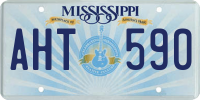 MS license plate AHT590