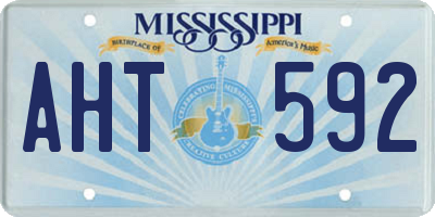 MS license plate AHT592