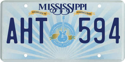 MS license plate AHT594