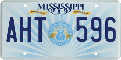 MS license plate AHT596
