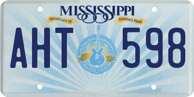 MS license plate AHT598