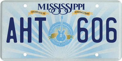 MS license plate AHT606