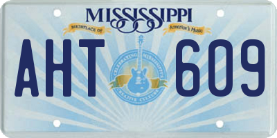 MS license plate AHT609
