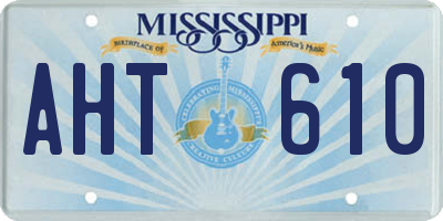 MS license plate AHT610