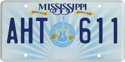MS license plate AHT611