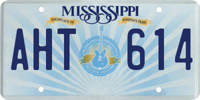 MS license plate AHT614