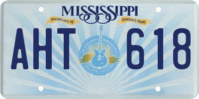 MS license plate AHT618