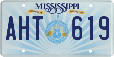 MS license plate AHT619