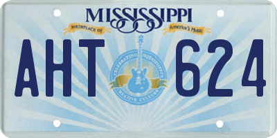 MS license plate AHT624