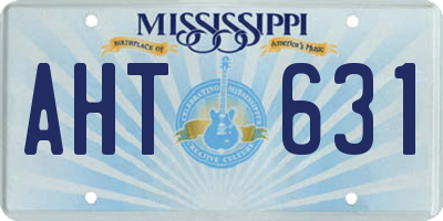 MS license plate AHT631