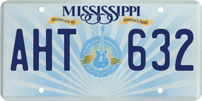 MS license plate AHT632