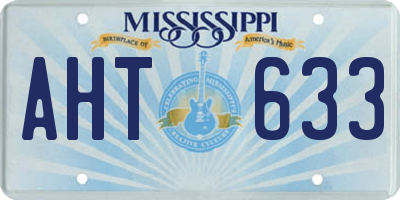 MS license plate AHT633