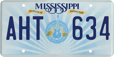 MS license plate AHT634