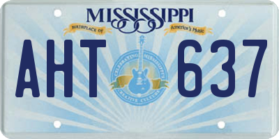 MS license plate AHT637