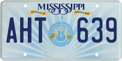 MS license plate AHT639