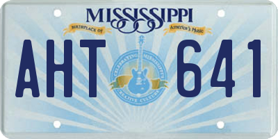 MS license plate AHT641